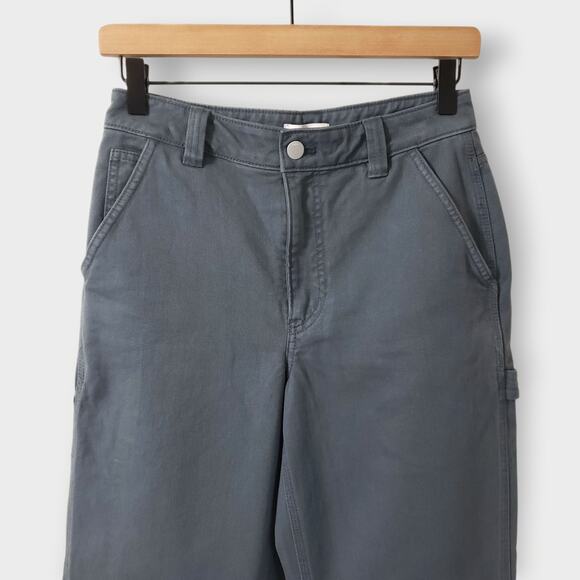 Aritzia TNA Greenwich Pant Utility Carpenter Jean Grey Sz 2 Relaxed Baggy Casual - Picture 2 of 13
